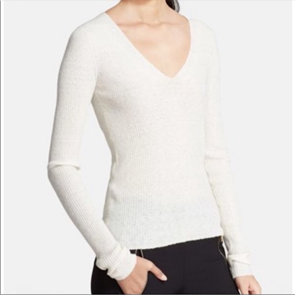 EUC Rag & Bone wool ribbed v neck xs
